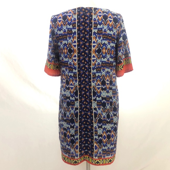 Collective Concepts Print Short Sleeve Dress Large - Picture 3 of 8